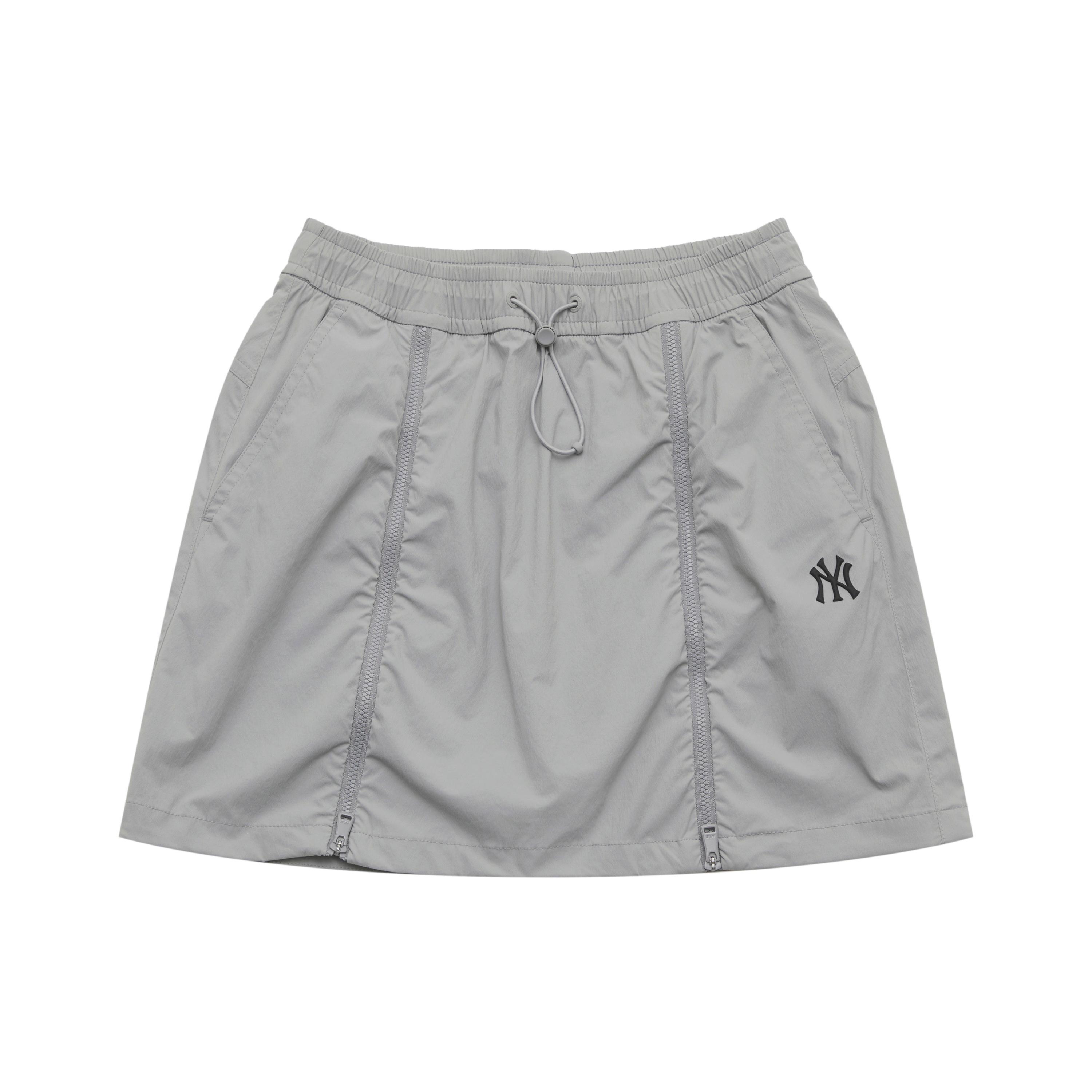 

New MLB New York Yankees Basic Collection SS25 Casual Short Skirts Women s Light Gray 3FSKB0753-50GRL XS
