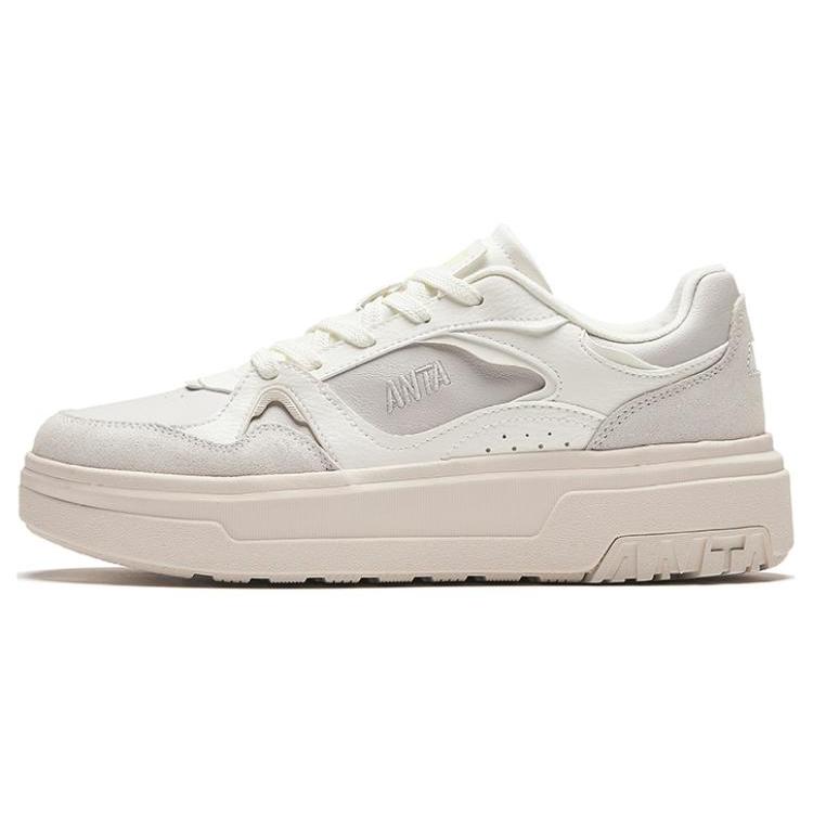

New Anta Platform Sandals Wear Resistant Low Top Skateboard Shoes Women s White 922348072-3 39