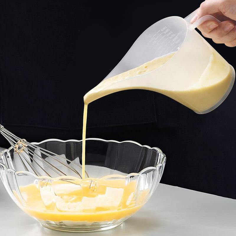 

Кухонный бытовой пластиковый мерный стакан с заостренным горлышком 1000 мл, термостойкий стакан для выпечки, чашка-воронка со шкалой