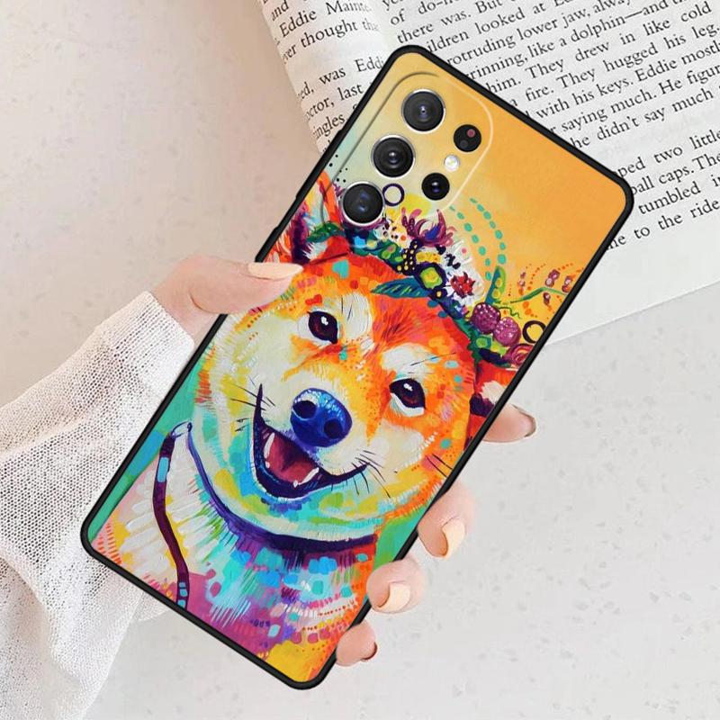 Funny Shiba Inu Phone Case For Samsung Galaxy S25 S23 S30 S8 S21 S20 FE S24 S22 Note 10 20 Plus Lite Ultra