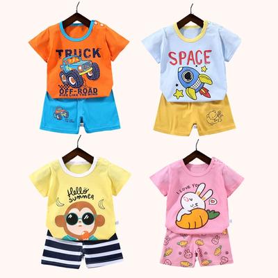 2 PZ Vestiti Bambini Set Bambini Maglietta Pantaloncini Estivi Cotone Manica Corta Abbigliamento Neonato Bambini Tuta Toddler
