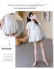 Maternity Summer 2026 Korean Style Embroidered Chiffon Doll Shirt and Belly Support Shorts Set