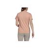Adidas Essential Logo Print Sport Round Neck Short Sleeve T-Shirt Women Tops Pink H07810