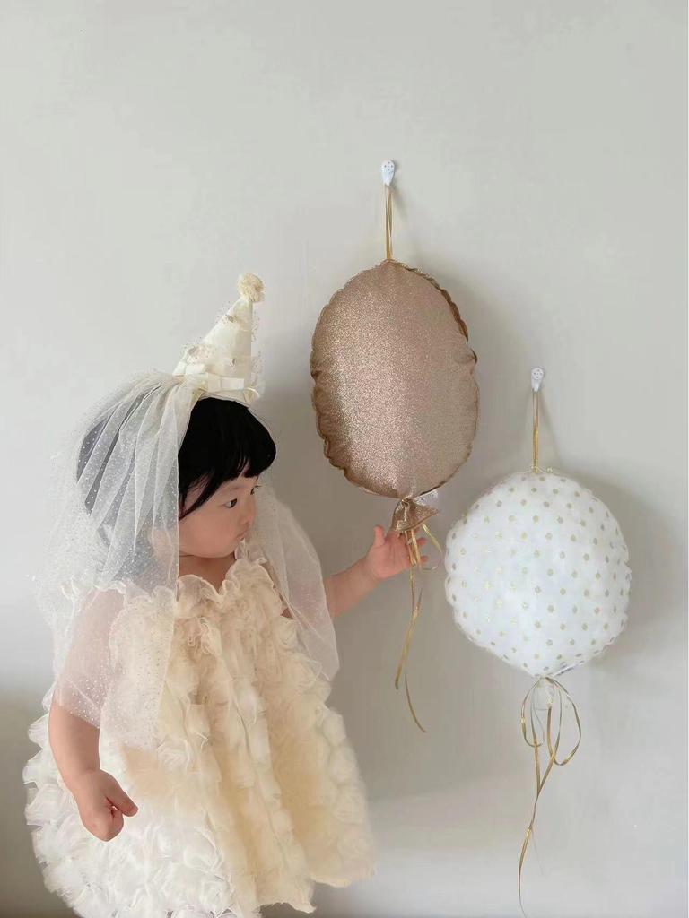 Nordic Minimalist Fabric Balloon Wall Decoration for Children's Room