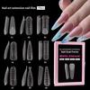 Dual Form Coffin Nail Tips 120pcs  Extension Reusable Mold For Quick and Easy Professional Manicure At Home