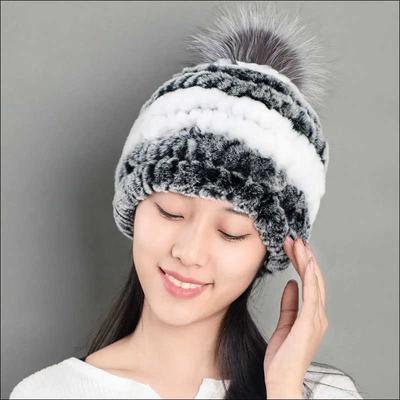 Fashionable, Thick And Warm, For Women , Plush Hat For Adults