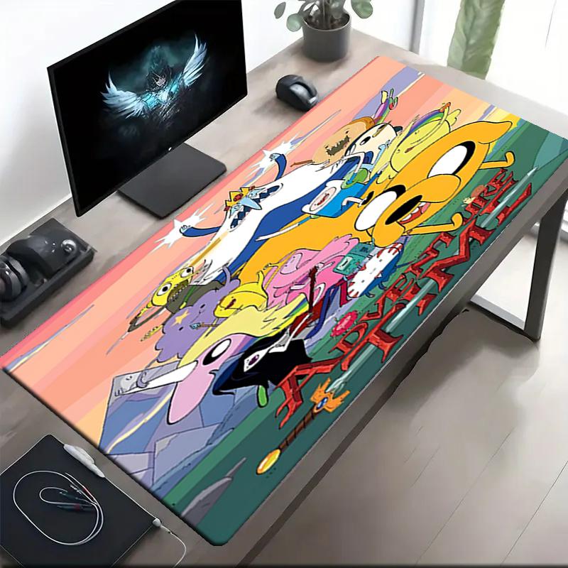 Adventure Time Theme Mouse Pad, Non Slip Rubber Base, Multifunctional Office & Home Decor, Perfect for Workspace Personalization.