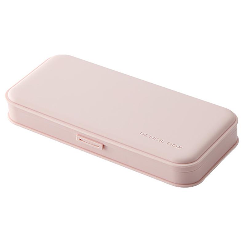 Macaron Pencil For Case Multifunctional Stationery Frosted Pp Plastic Pencil Pen Storage Box Cosmetic Storage For Case
