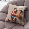 Geometric Basketball Player Throw Pillow Covers Pattern Cushion Cover Suitable for Sofa Bedroom Car Pillow Cover