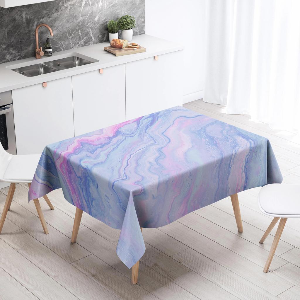 Color Marble Tablecloth Anti-Stain Waterproof Dining Table Home Decor Rectangular Kitchen Fireplace Countertop