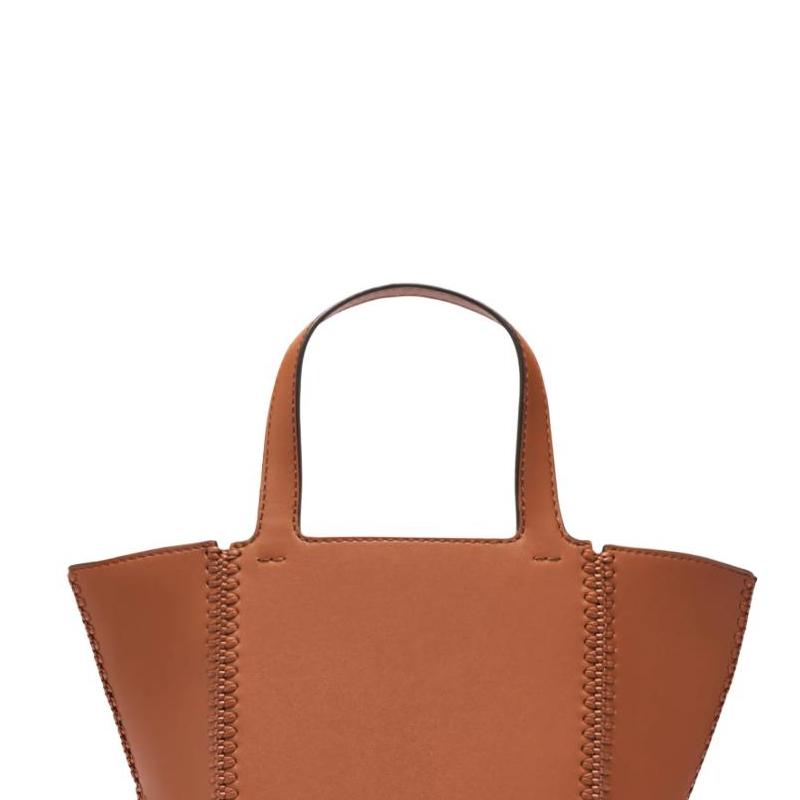 Michael Kors Jordi Logo Leather Tote Bag Women Tote Brown 30T5T9JT5L-LUGGAGE