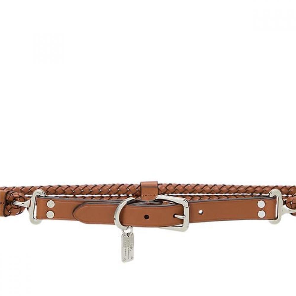 Lauren Ralph Lauren Braided Vaqueta Leather Skinny Belt  Walrblt0f320203200 