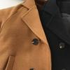 Baby Boy Girls Woolen Jacket Long Double Breasted Warm Infant Toddle Lapel Tweed Coat Spring Autumn Winter Baby Outwear Clothes