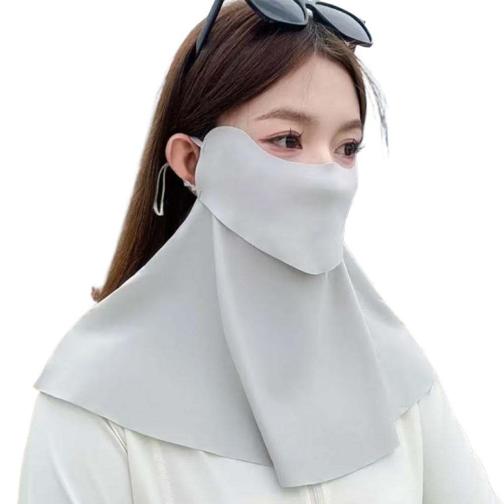 Breathable Summer Ice Silk Face Mask Fishing Face Shield Neckline Face Cover  Driving