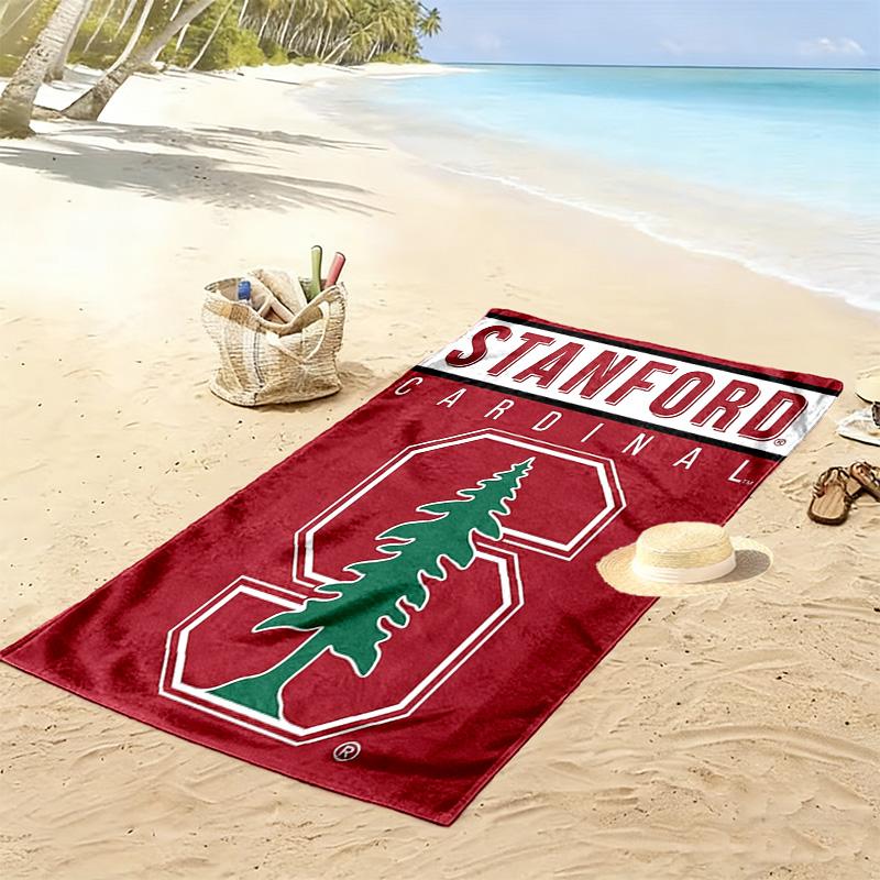 Stanford Cardinal Print Beach Towel, Large Soft Quick Dry Towel for Beach Camping Swimming