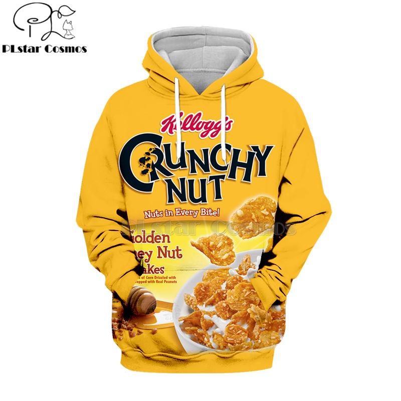 Newest Candy Snack Bag Chocolate Sauce 3D Hoodies Food Harajuku Men Women Long Sleeve PulloVer Hooded Sweatshirt Casual Brand