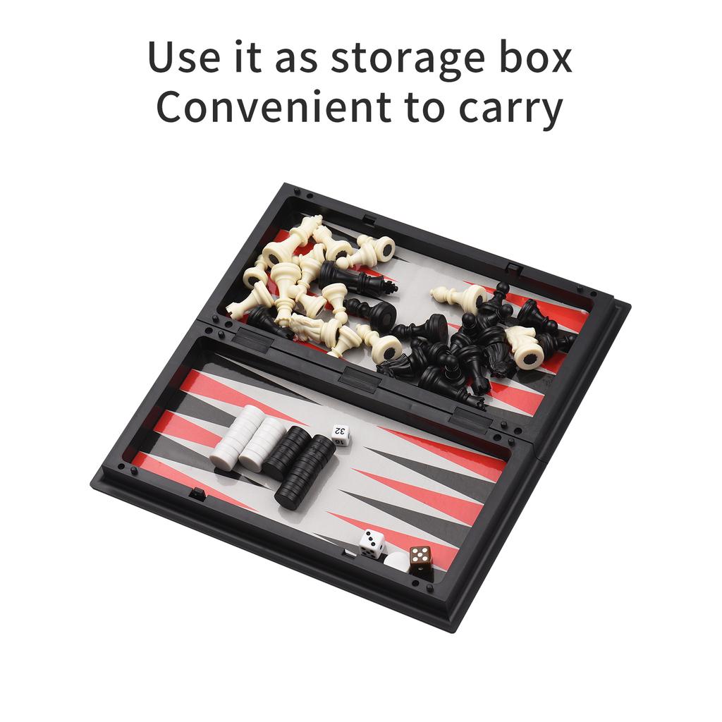 Travel Chessboard Game Portable International Chess Set Magnetic Foldable Board Entertainment Educational Gift for Children Students Adults Family Hom