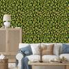 Green Leather Yellow and Bottle Green Wallpaper for Living Room and Bedroom 50x1000