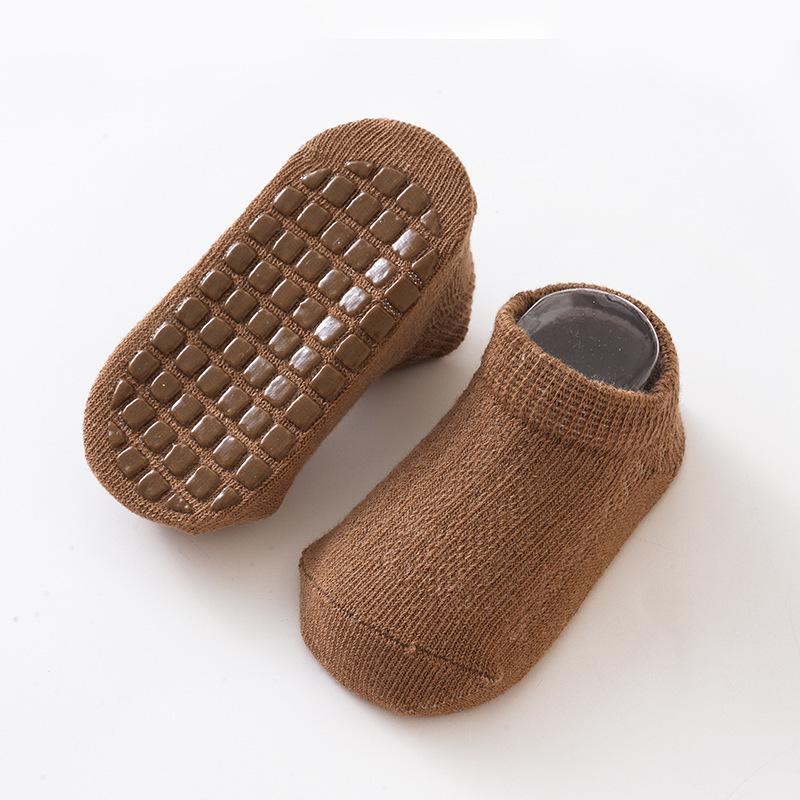 Yaz Bebek Kısa Çoraplar Tod dler Kauçuk Taban Kaymaz Zemin Çorabı Düz Renk Bebek Ayak Bileği Çorapları Çocuk Yumuşak Pamuklu Çoraplar Sox