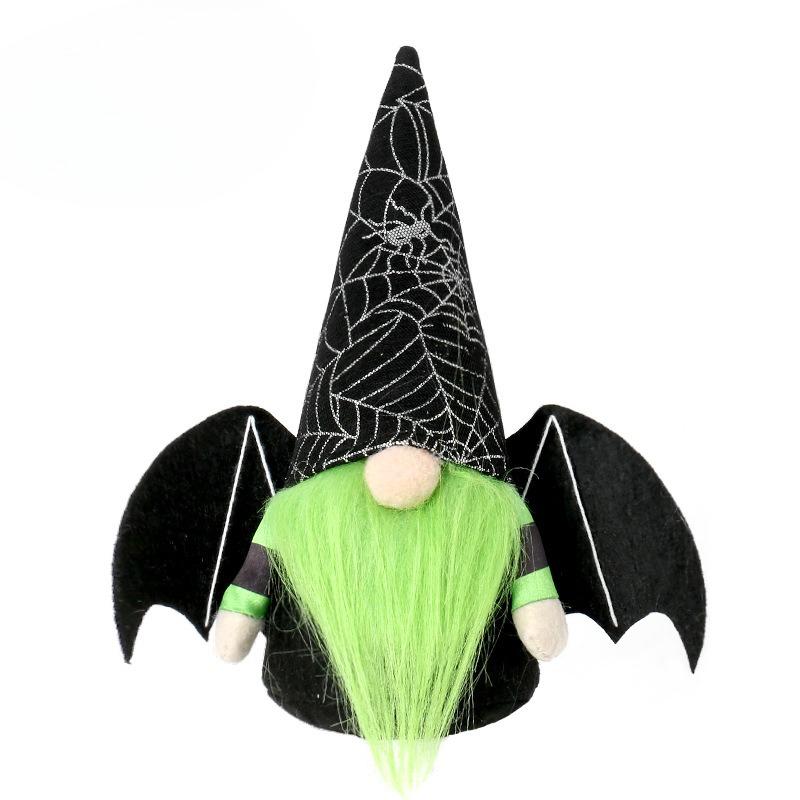 Halloween Decorations: Cute Witch, Bat, Faceless Old Man Doll, Dwarf Figurine, Halloween Party Props