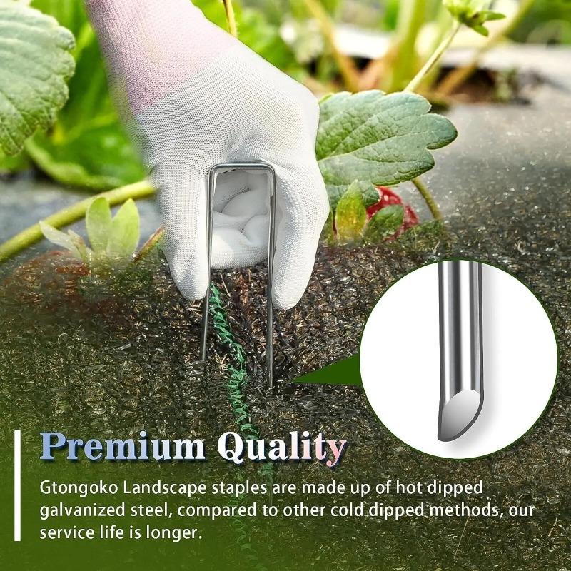Heavy Duty Verzinkte U-Vormige Tuinpennen Landschap Grondpennen Grasmatpennen Gazon Barrière Bevestigingspennen Schutting Grondnagels