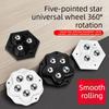 4PCS Silent Steel Ball Base Furniture Casters with Nylon Wheels No Need To Paste Smooth Rolling Universal Wheels