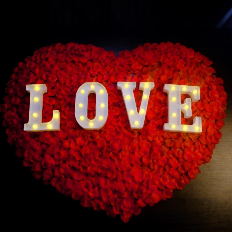 Romantic Proposal & Birthday Decor: LED Alphabet & Number Lights for Surprise Atmosphere