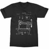 Sewing Machine Exploded Design Drawing of Parts Premium TShirt Cotton Short Sleeve ONeck Mens T Shirt New S3XL