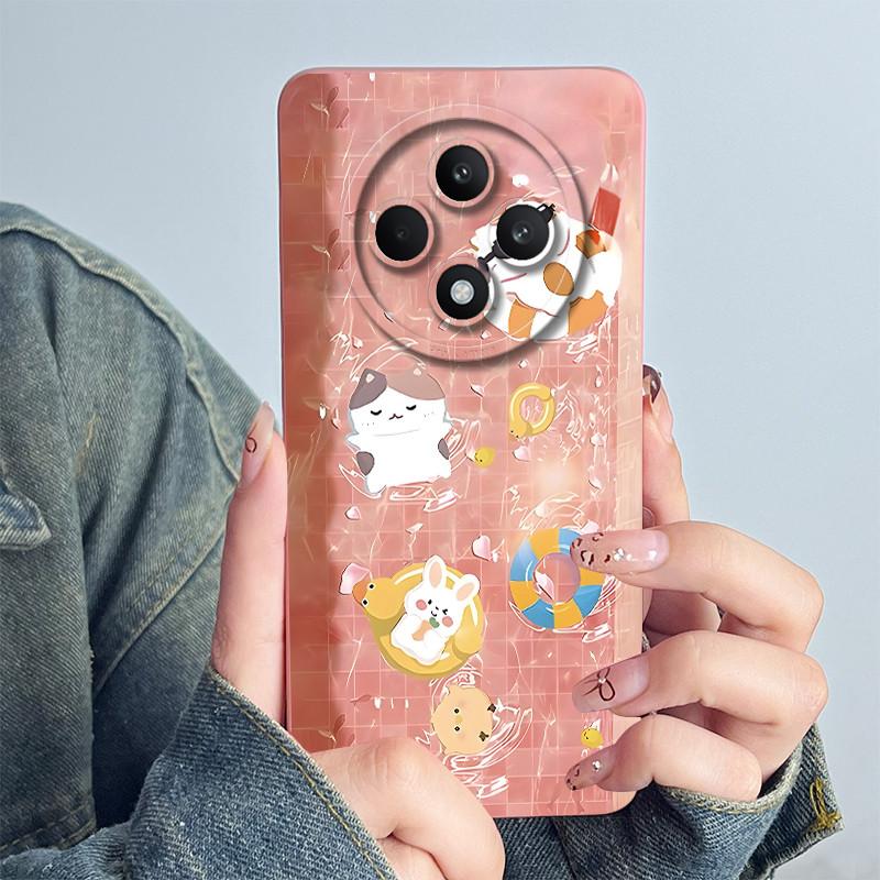 For OPPO Reno 12 F 4G Capa Reno12 FS Reno12 F 5G Phone Case Reno12F CPH2637 CPH2687 Back Cover Flower Painted Printed Soft Funda