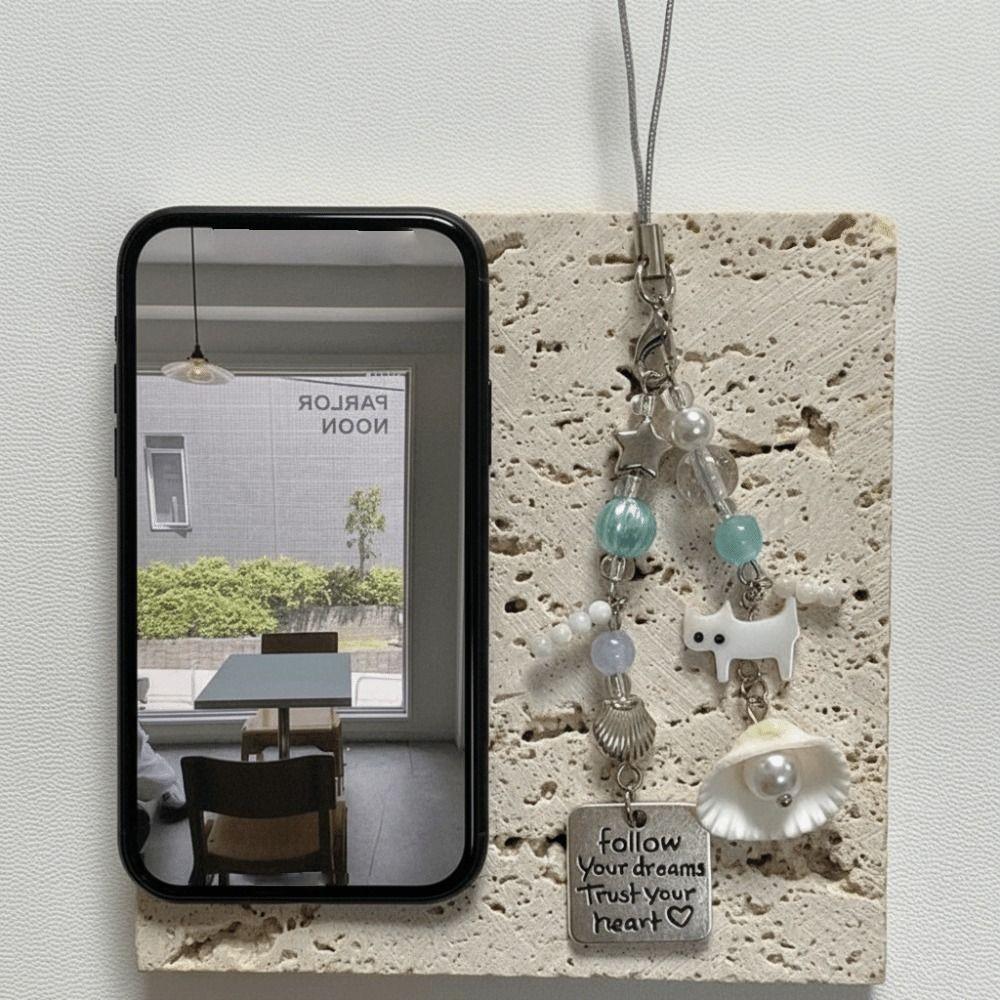 Jellyfish Y2K Jellyfish Mobile Key Chain Sea Shell Fish Phone Charm Keycord Mobile