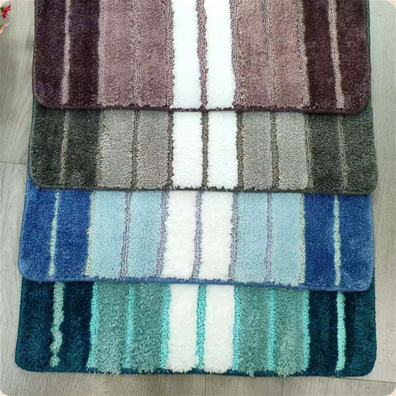 Tappetino Antiscivolo Assorbente Nordic, Tappeto Antiscivolo per Bagno, Zerbino per Bagno, Semplice Tappeto a Strisce