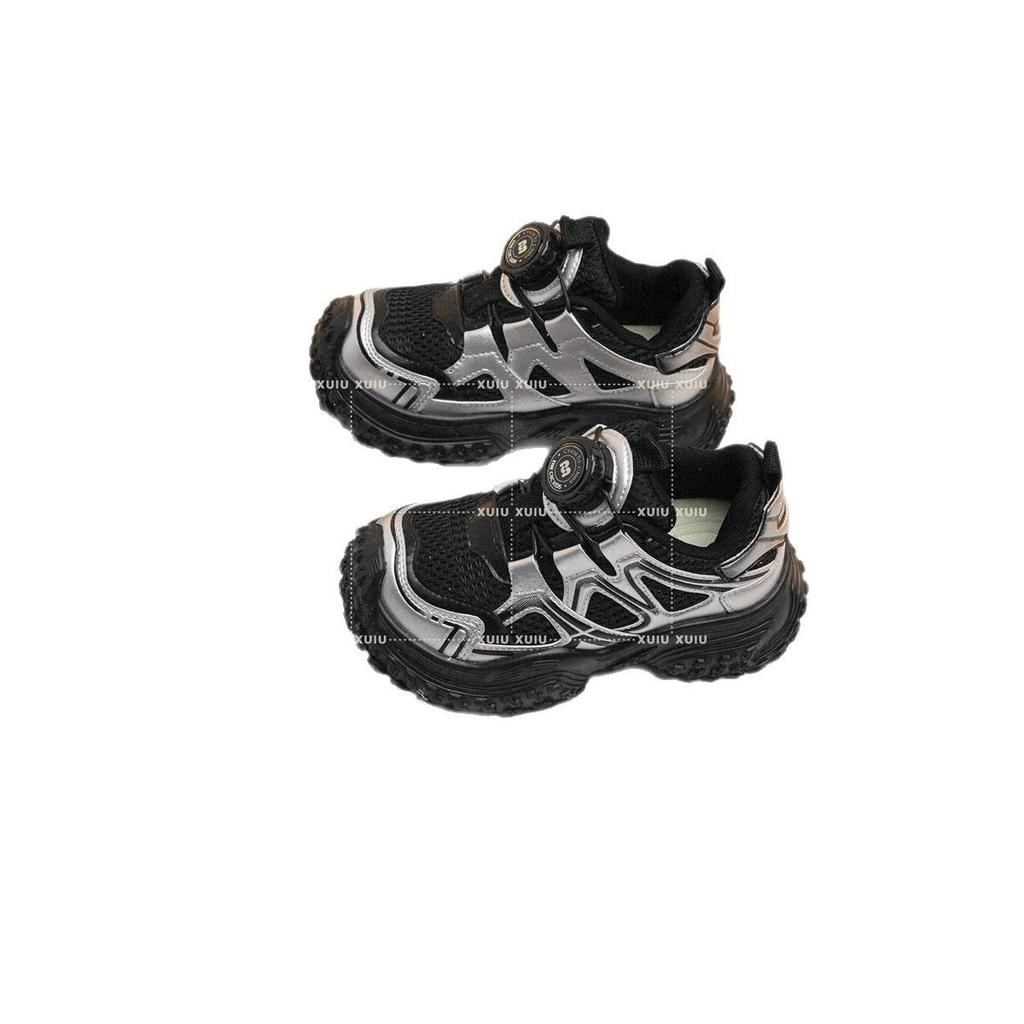XSHX "Paris Tire Shoes" Retro Children's Sports Shoes Spring Double Net Boys and Girls Rotating Buckle [Wenzhou Shoes]