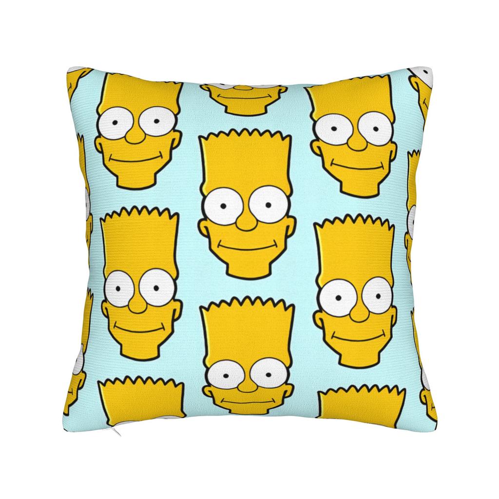 Pillow Case Bart SSimpsons Neon Print Soft Pillow Cover For Living Room Chair Fashion Pillowcases