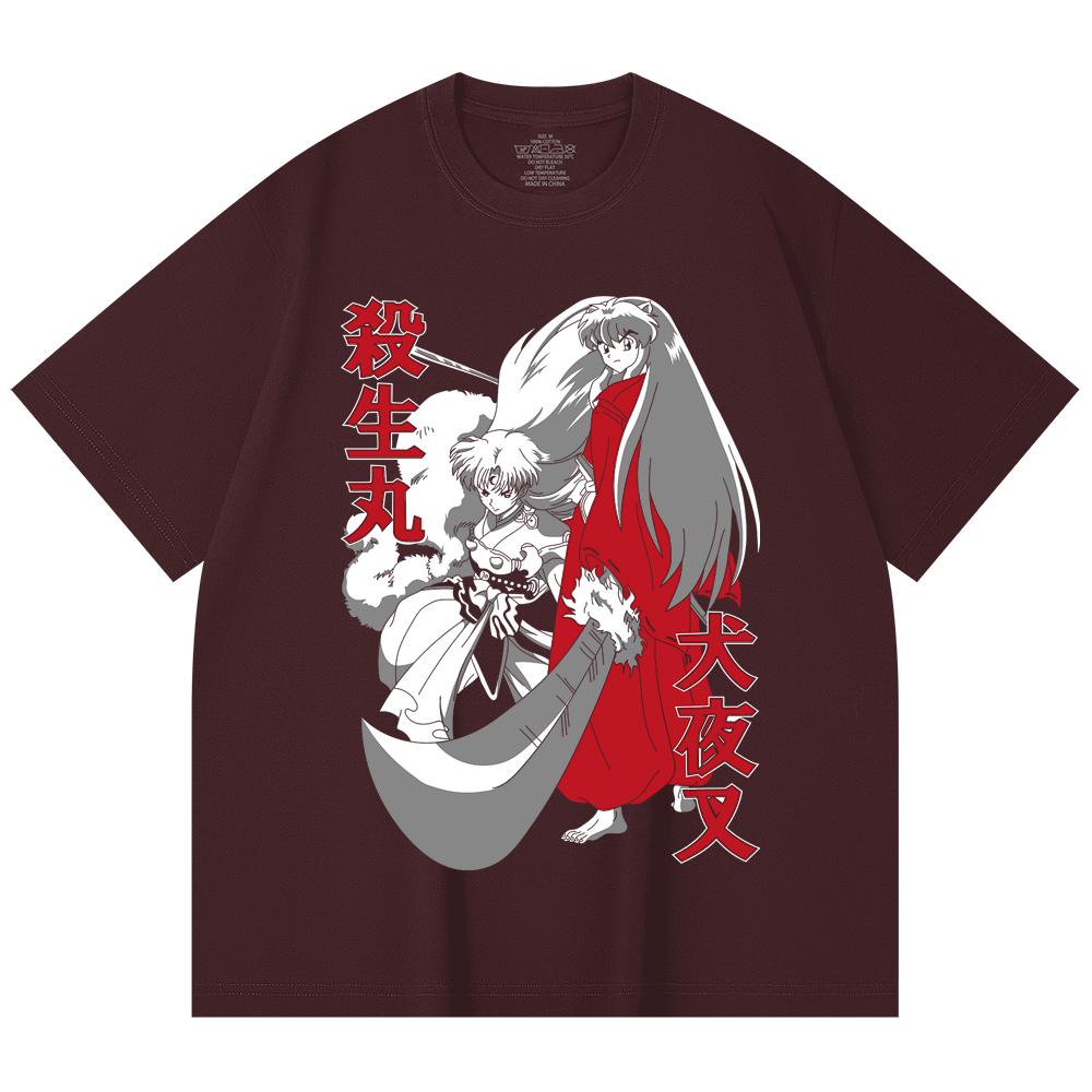 

230 Gsm 100% Cotton Inuyasha V1 Print Unisex Heavy Cotton T Shirt 2XL