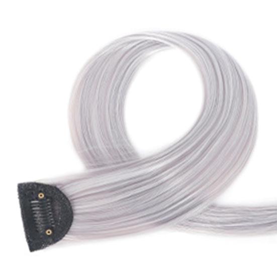 Women Lady Multi Colors Long Straight Hairpiece Wig Party Hanging Ear Hair Extension