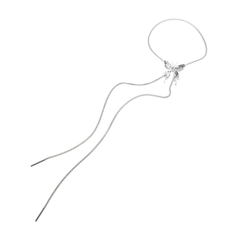 

Butterfly Pendant Necklace Trendy Choker Chain for Women Fashionable Neckchain Multifunctional Waist Chain Jewelry Gift 1