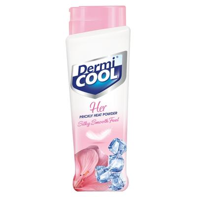 Dermicool Her Prickly Heat Powder For Women 400 GM Silky Smooth Feel Cooling Sweat Absorption Summer Use