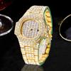 Men's Quartz Watch, with Star-Shaped Diamonds Set, Luxurious Business Calendar with Night Light and Water Resistance. A Great Gi