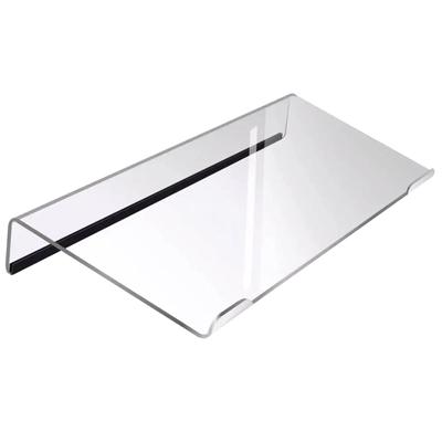 Support de clavier d'ordinateur en acrylique 78 touches Élévateur de clavier Plateau Rehausseur Antidérapant Transparent Support de clavier de bureau Fournitures de bureau
