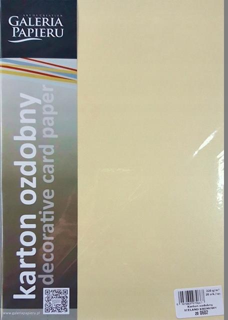 KARTON OZDOBNY ICELAND KREMOWY 220G (20) 9667