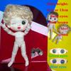 Cute Mini bjd Doll Girl Boy Bald head Ob11 1/12 Naked DIY Toys Handmede Dolls full Body Green Blue eyes Art Doll Accessories Art