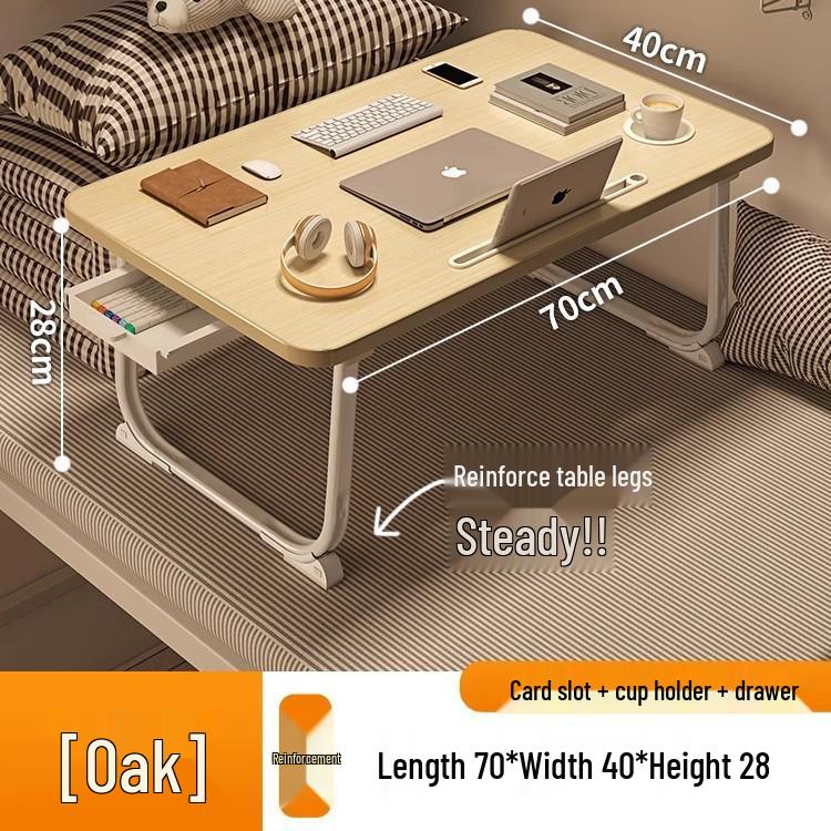Foldable Bedside Laptop Table for Dormitory or Bay Window
