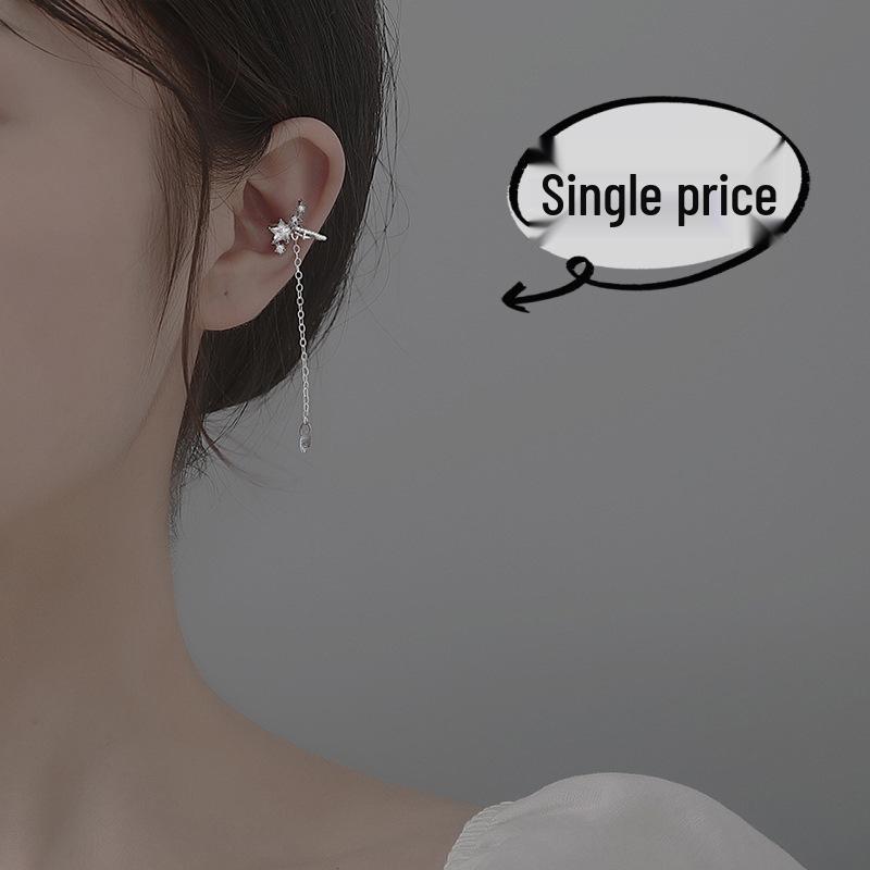 European & American Twist Long Tassel Clip-On Ear Cuff for Women