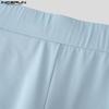 INCERUN Men Elastic Waist Solid Fitted Underwear Pajamas Shorts Home Wear