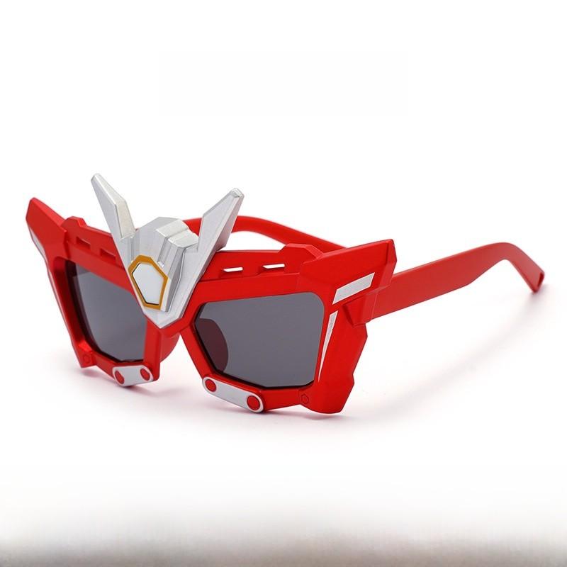 

Childrens Cartoon Mecha Warrior Sunglasses With Polarized Uv400 Protection For Outdoor Play And Fashion Red