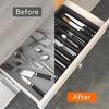 Cutlery Organizer Box Kitchen Drawer Organizer Separation Finishing Storage Box Spoon Knife Fork Expandable PP Tray