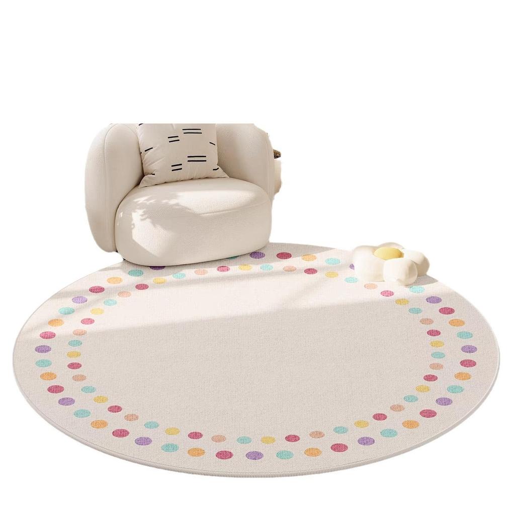 Carpet Living Room Round Dopamine Floor Mat Bedroom Bedside Dirt-Resistant And Easy To Take Care Of Waterproof And Non-Slip Sand Autumn Winter Carpet