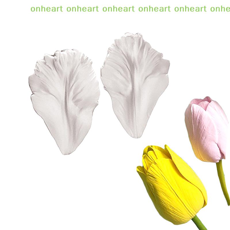 [C]2Pcs Tulip Petal Silicone Mold Cake Decorating Tools Veiner Mold Gumpaste Mold, Sugarcraft, Resin Clay Moulds