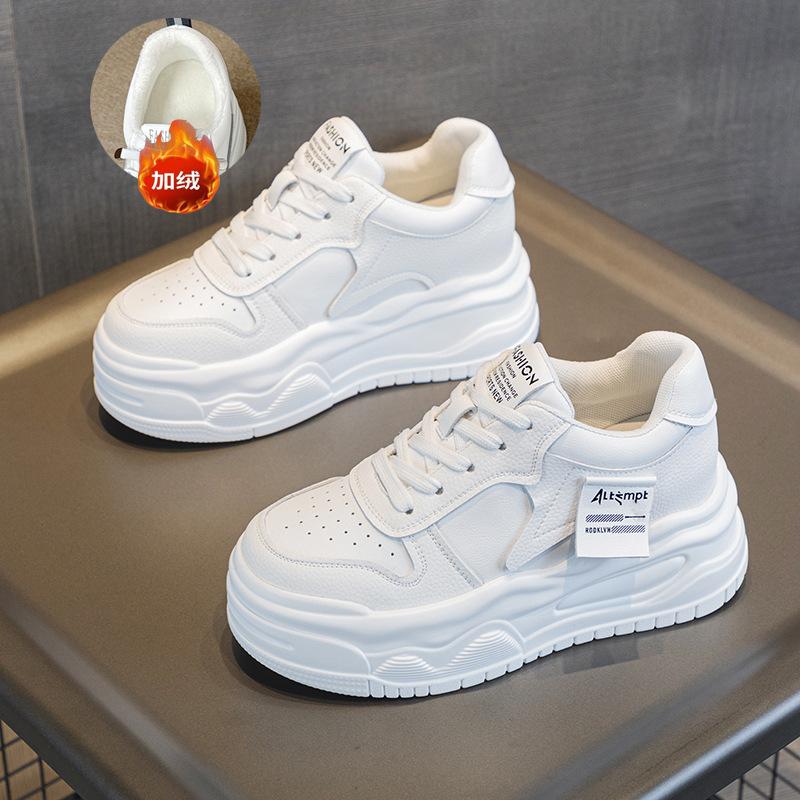 Height-increasing shoes within centimeters, new thick-soled small shoes, casual sports muffin height-increasing small white shoes