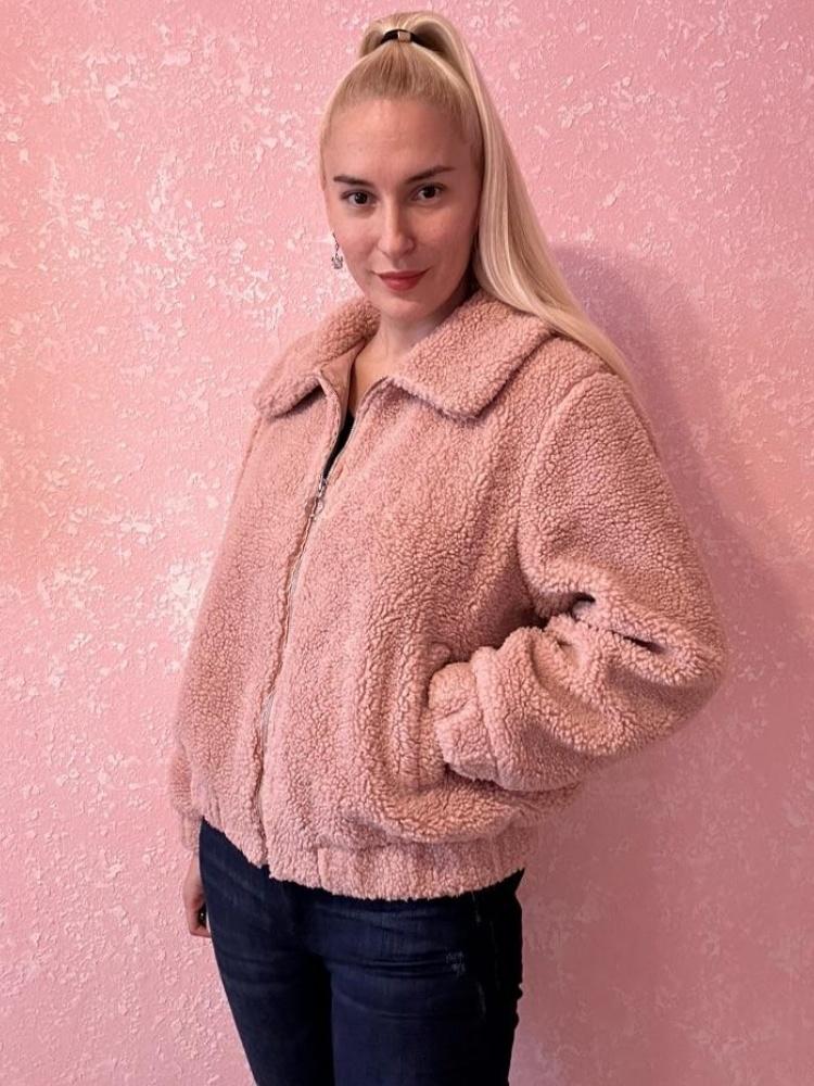 Granular Velvet Frühling und Herbst Damenmode Jacke Einfarbige Jacke